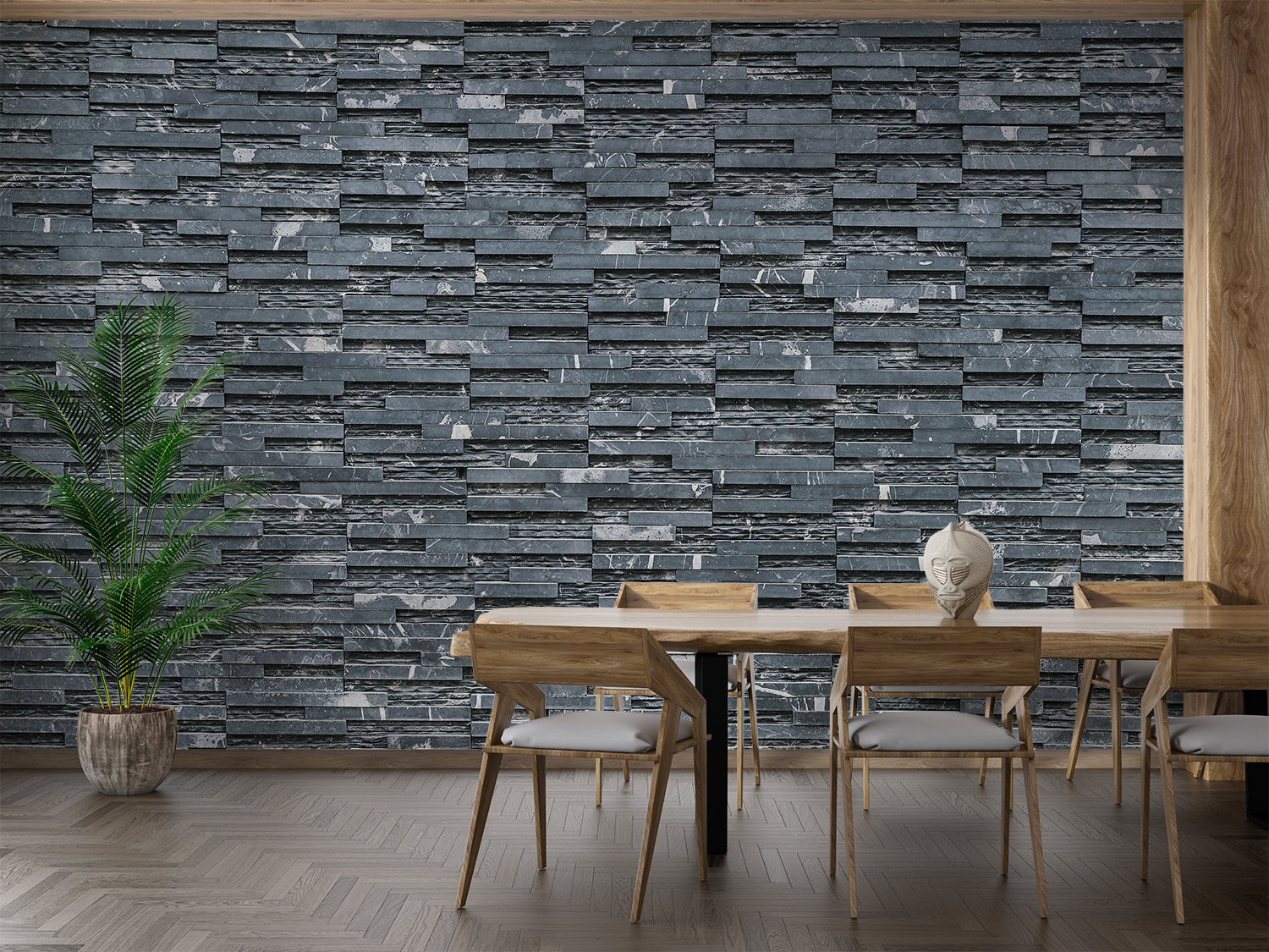 Papier Peint Brique Anthracite