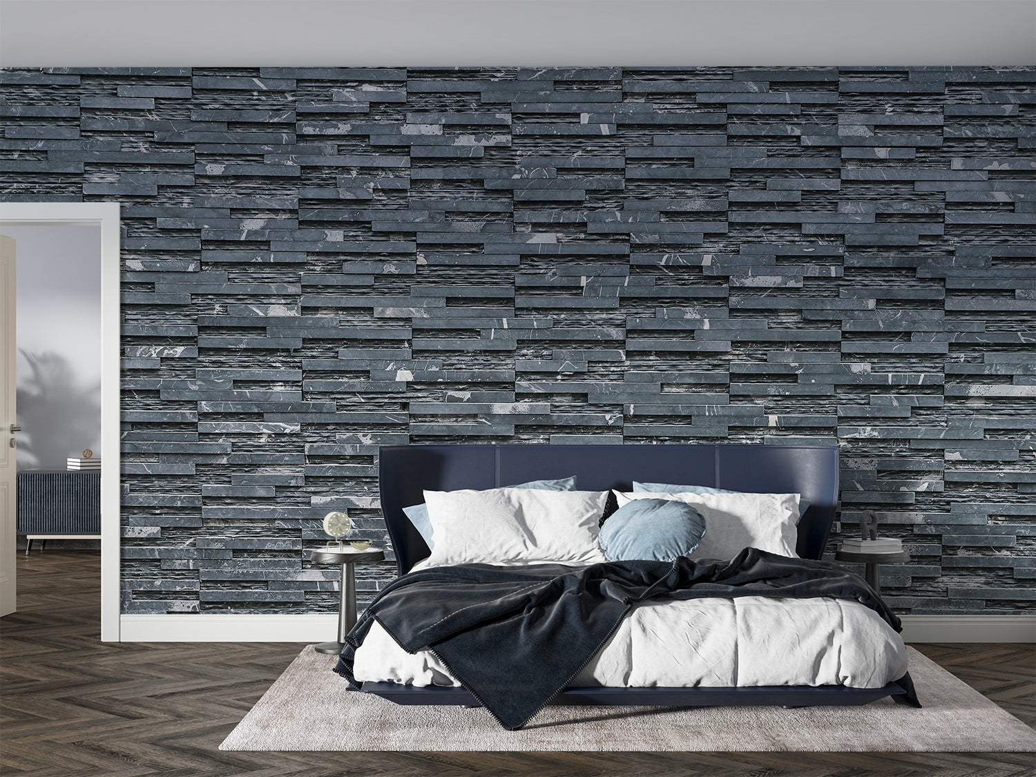 Papier Peint Brique Anthracite