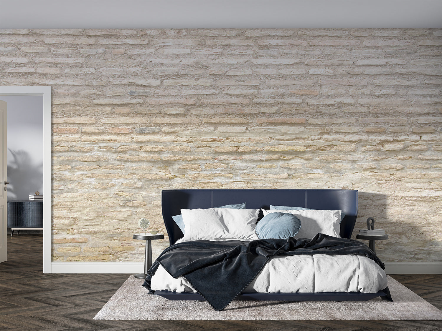 Papier Peint Brique Beige