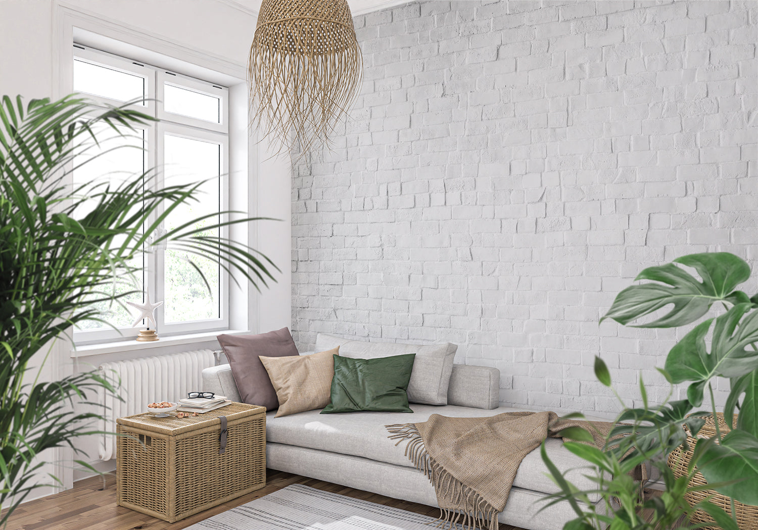 Papier Peint Brique Blanc