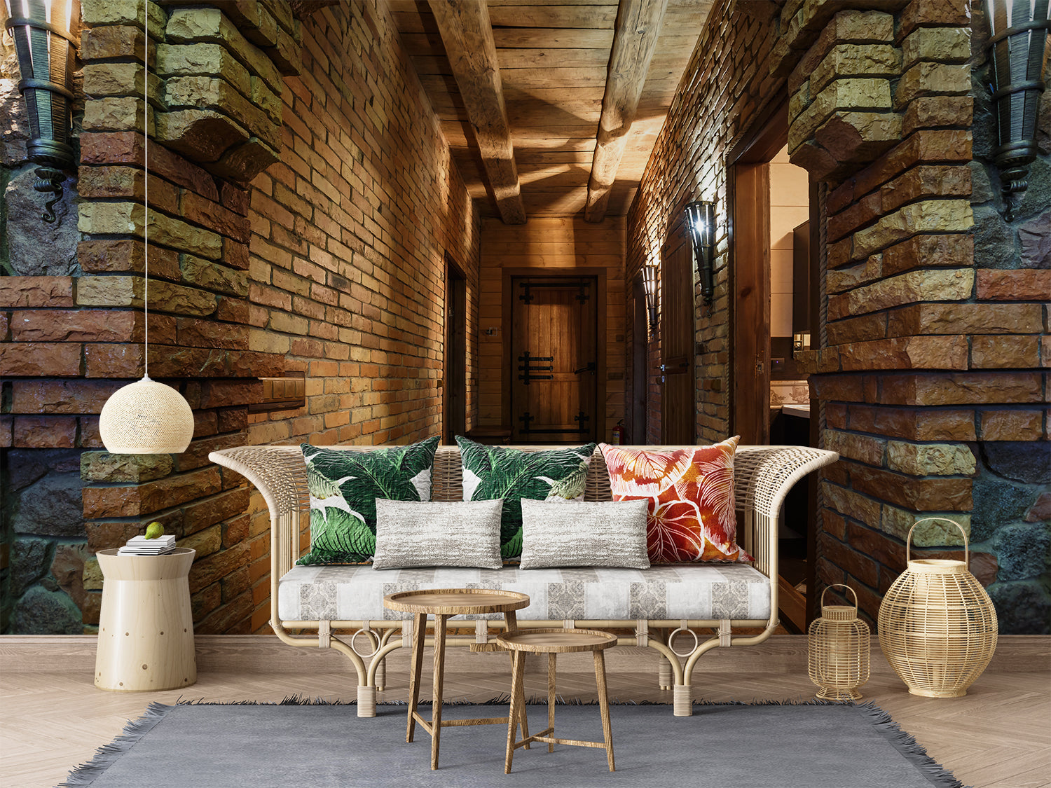 Papier Peint Brique Couloir