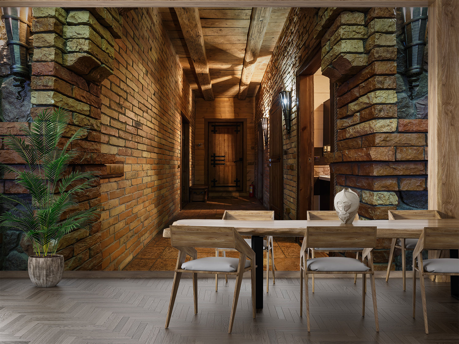 Papier Peint Brique Couloir