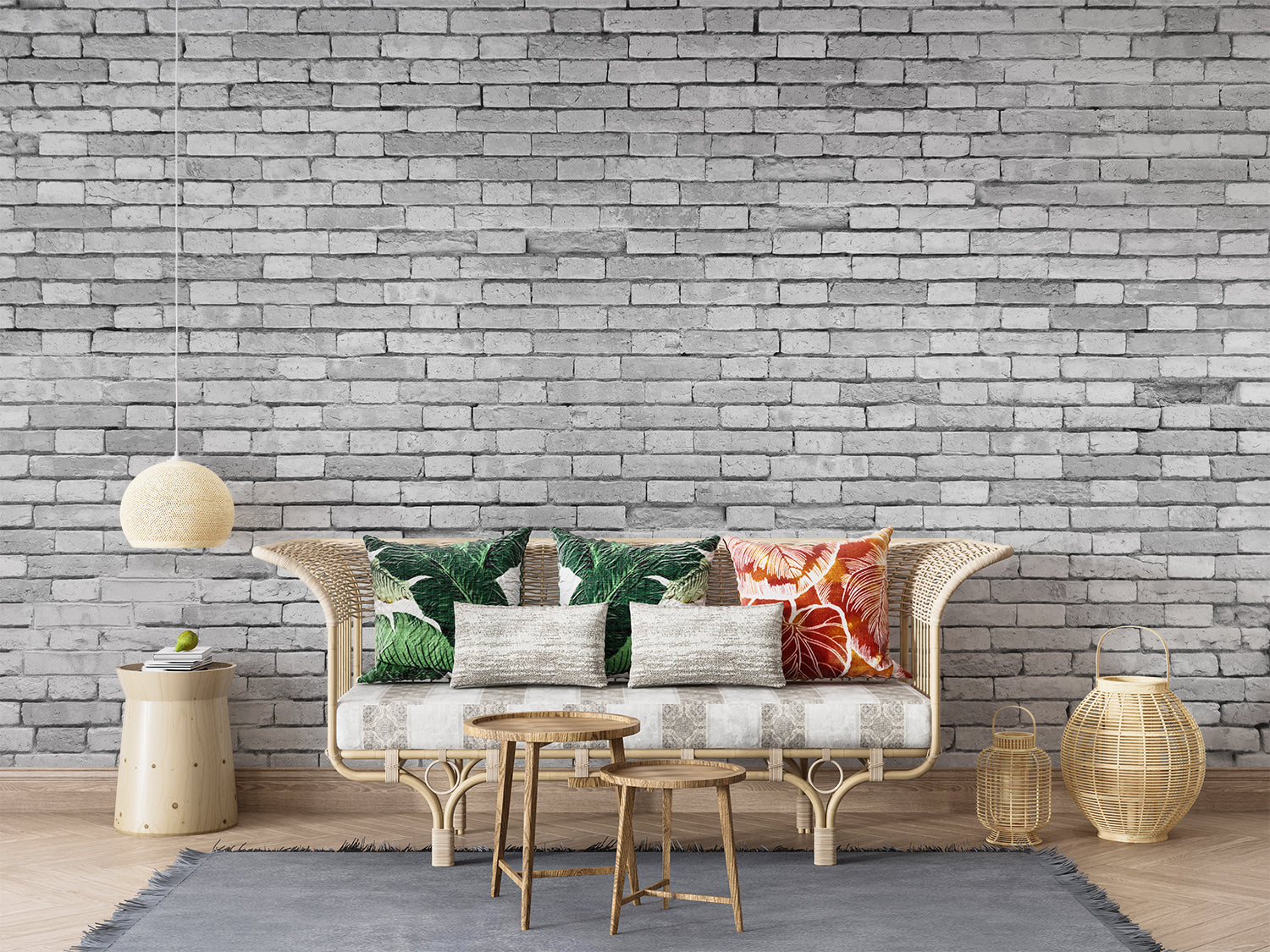 Papier Peint Brique Grise