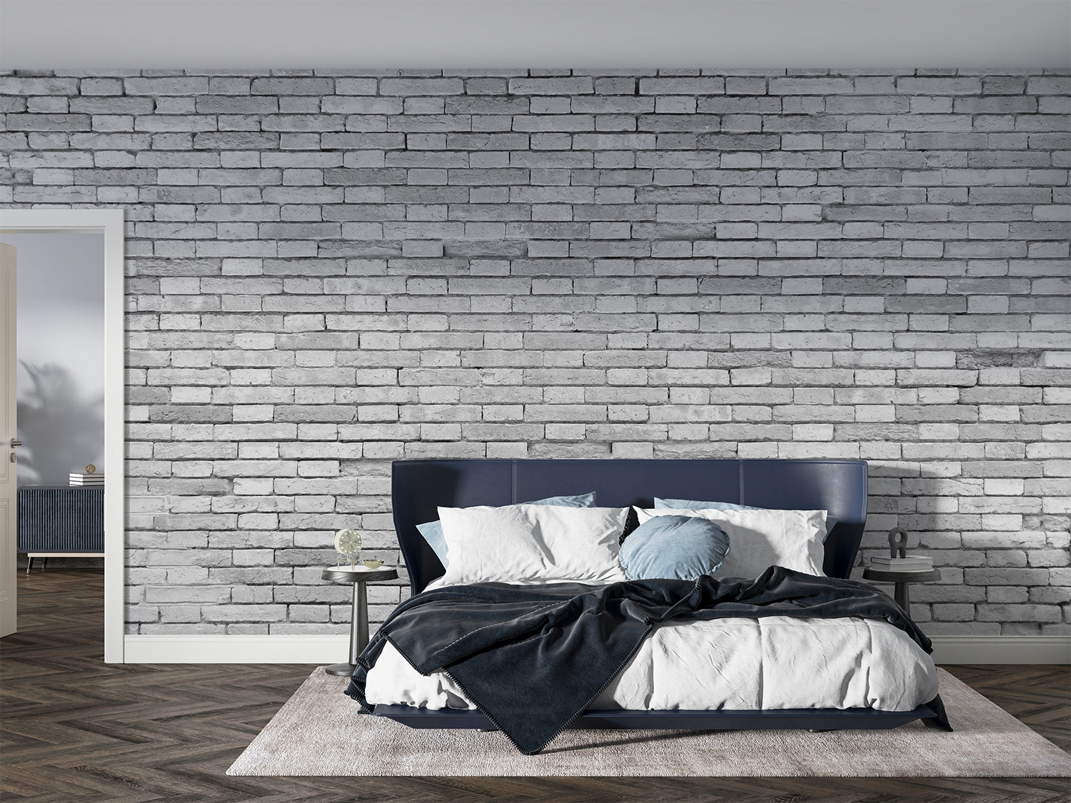 Papier Peint Brique Grise