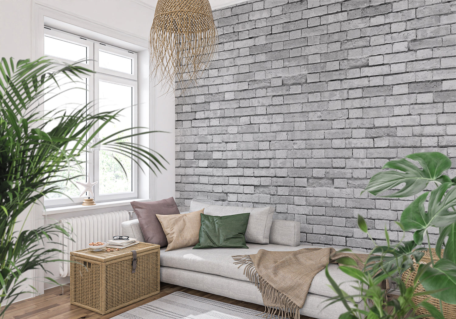 Papier Peint Brique Grise