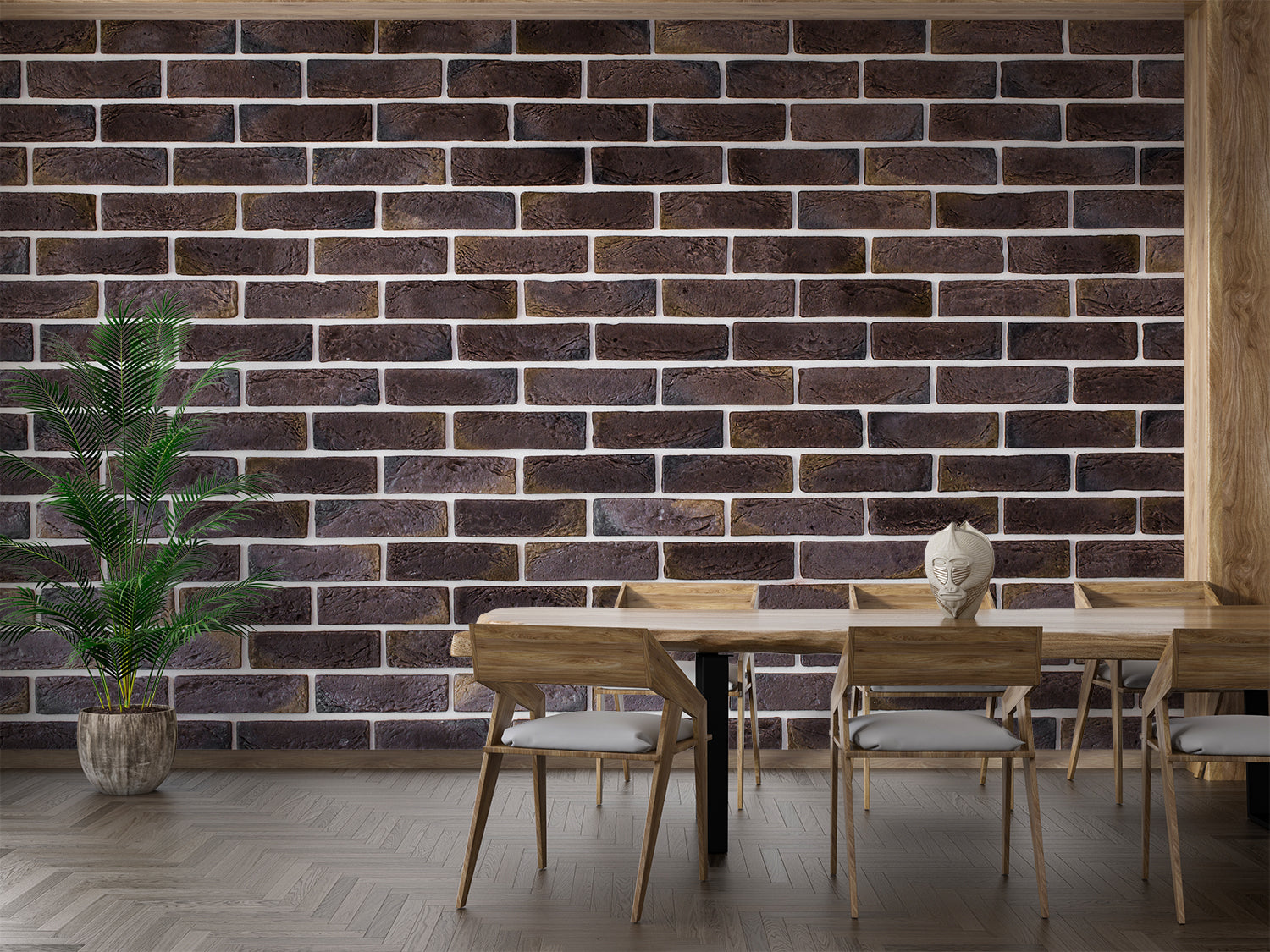 Papier Peint Brique Marron