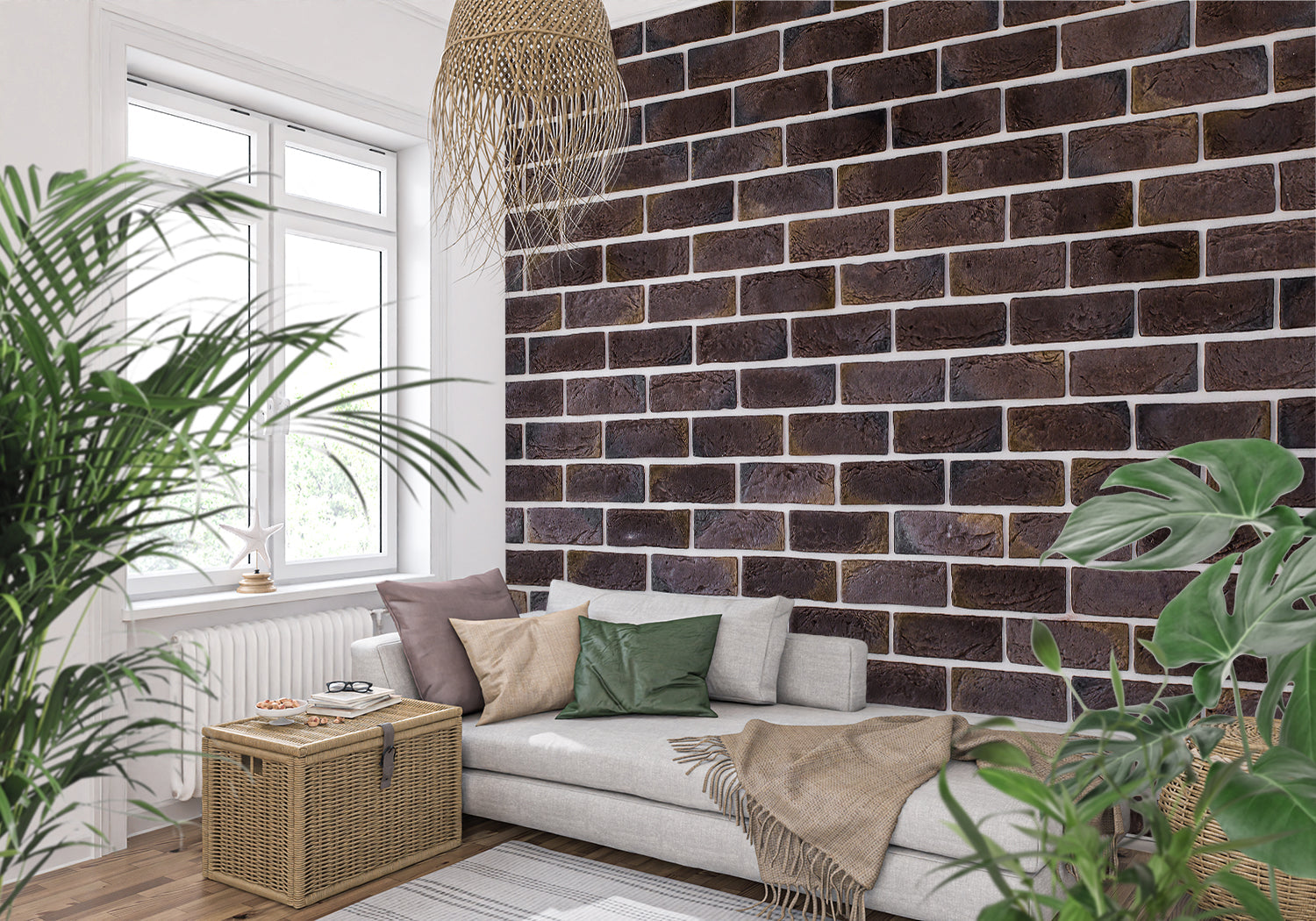 Papier Peint Brique Marron