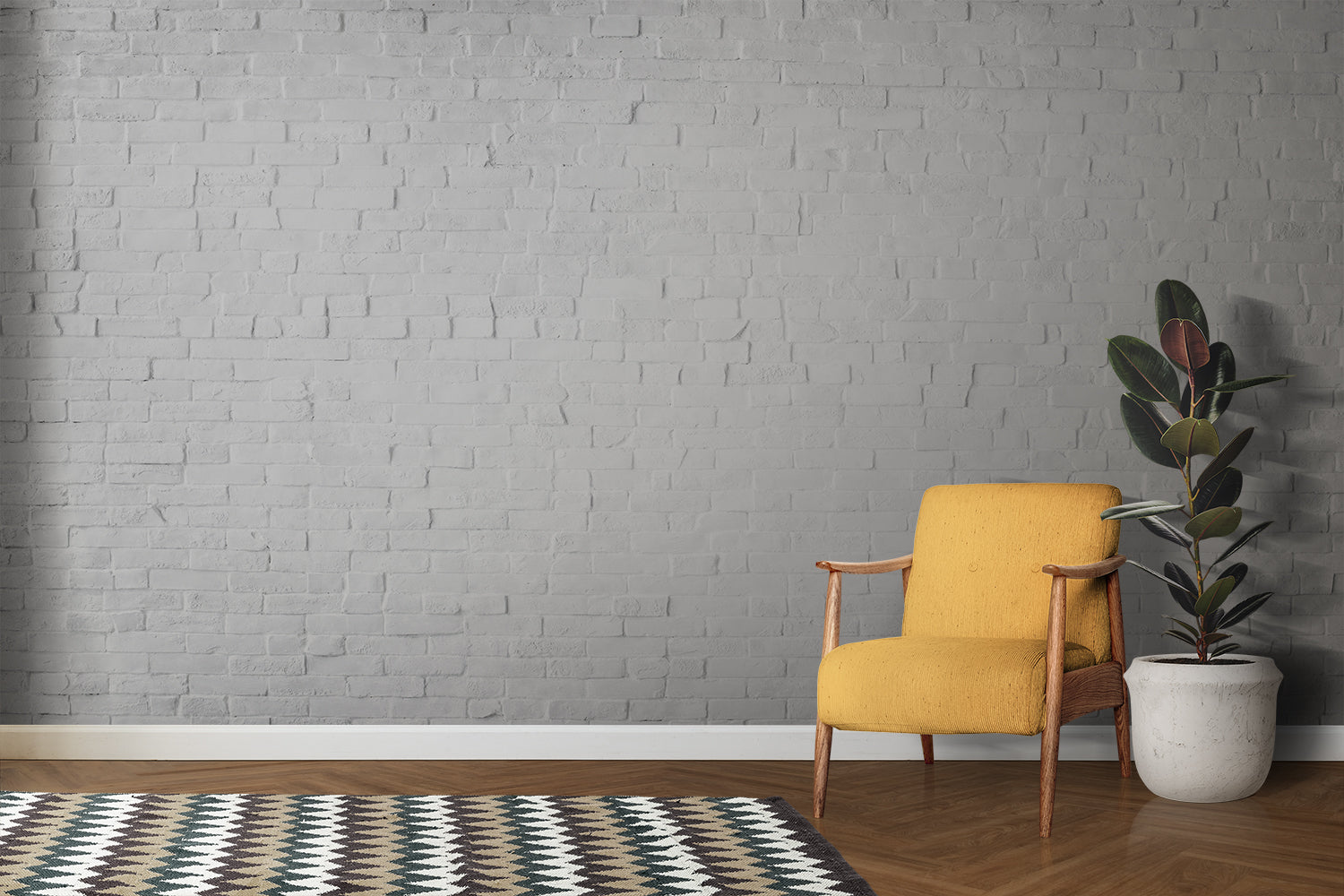 Papier Peint Briques Blanches