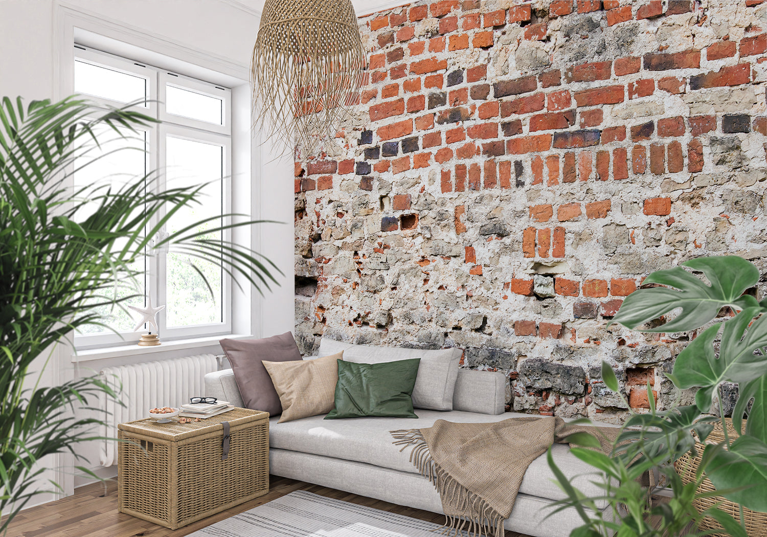 Papier Peint Brique Vieilli