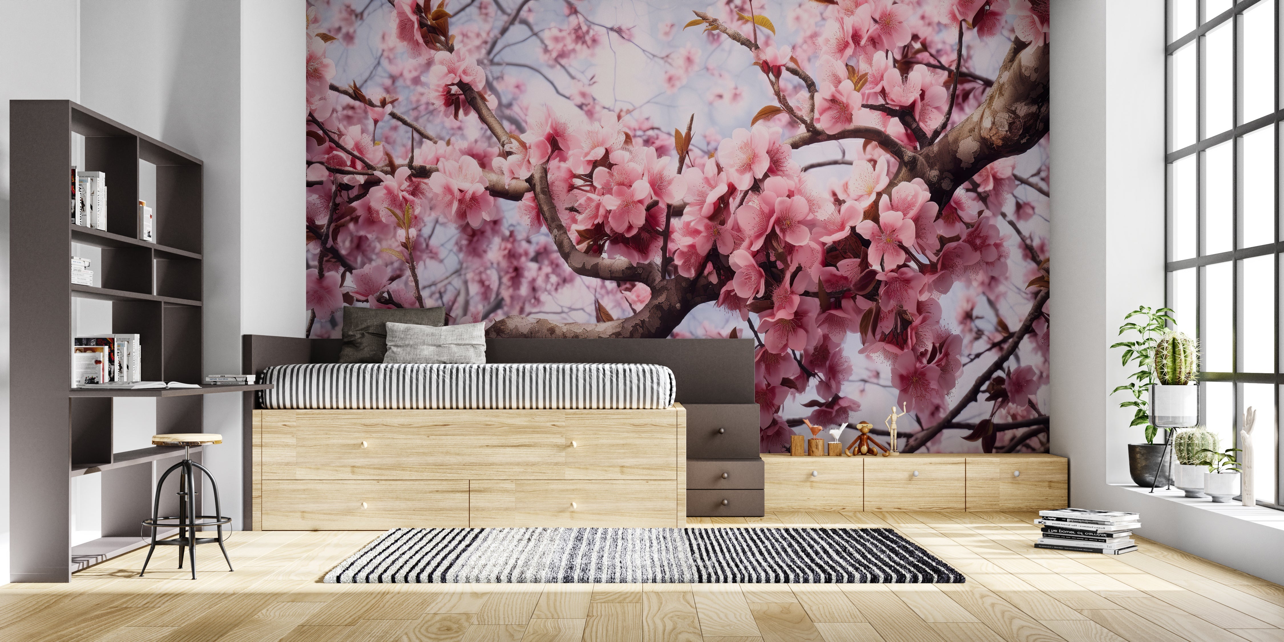 Papier Peint Cerisier En Fleurs