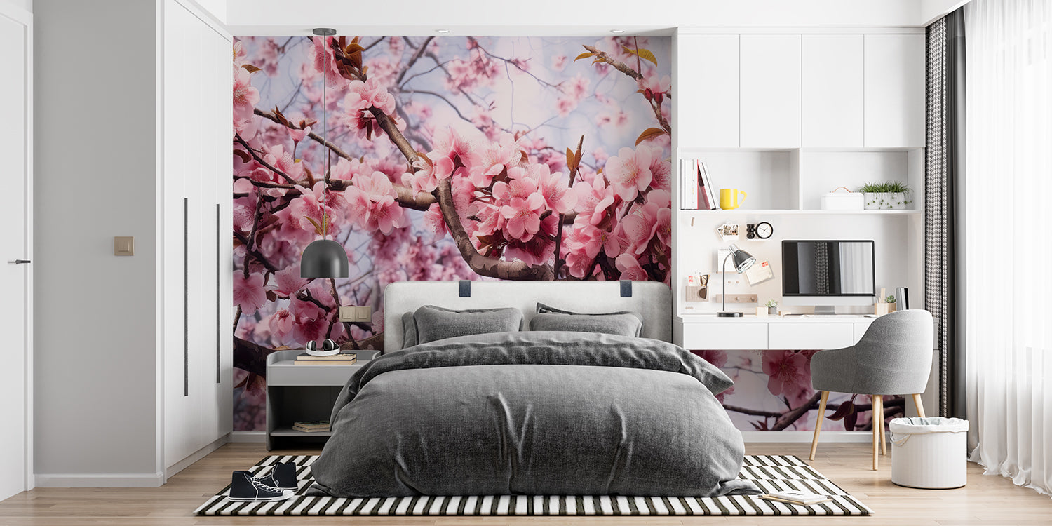 Papier Peint Cerisier En Fleurs