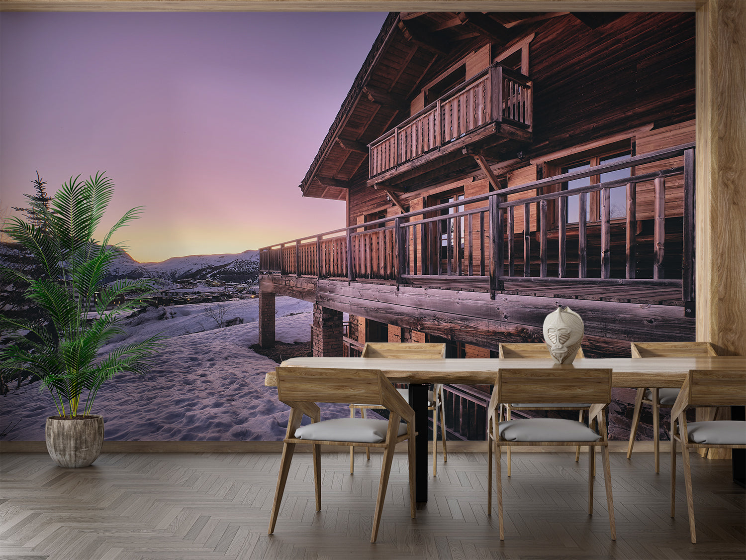 Papier Peint Chalet De Montagne