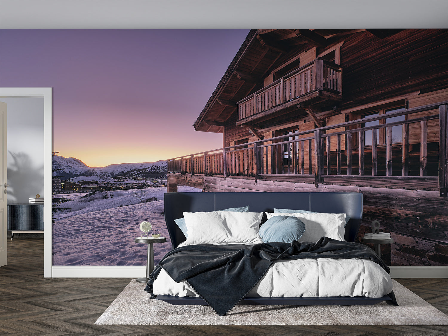 Papier Peint Chalet De Montagne