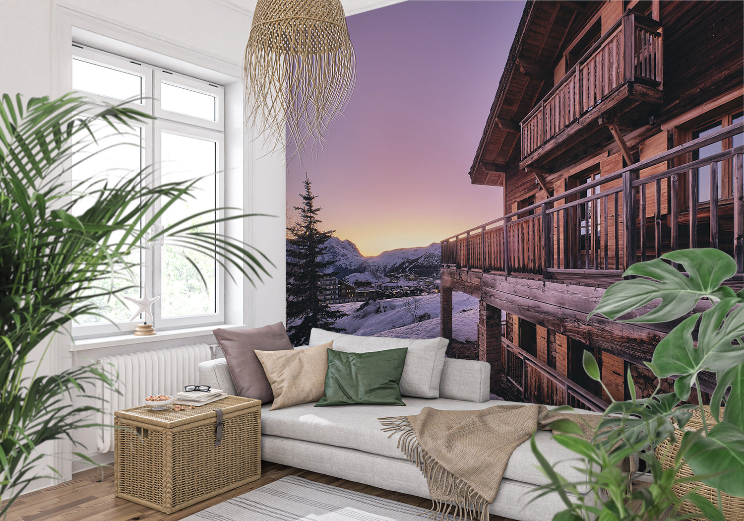 Papier Peint Chalet De Montagne