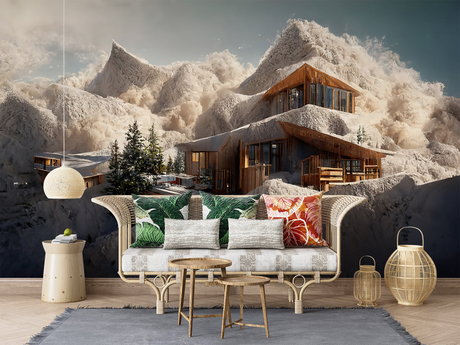 Papier Peint Chalet Montagne