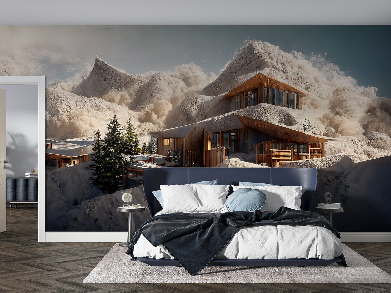 Papier Peint Chalet Montagne