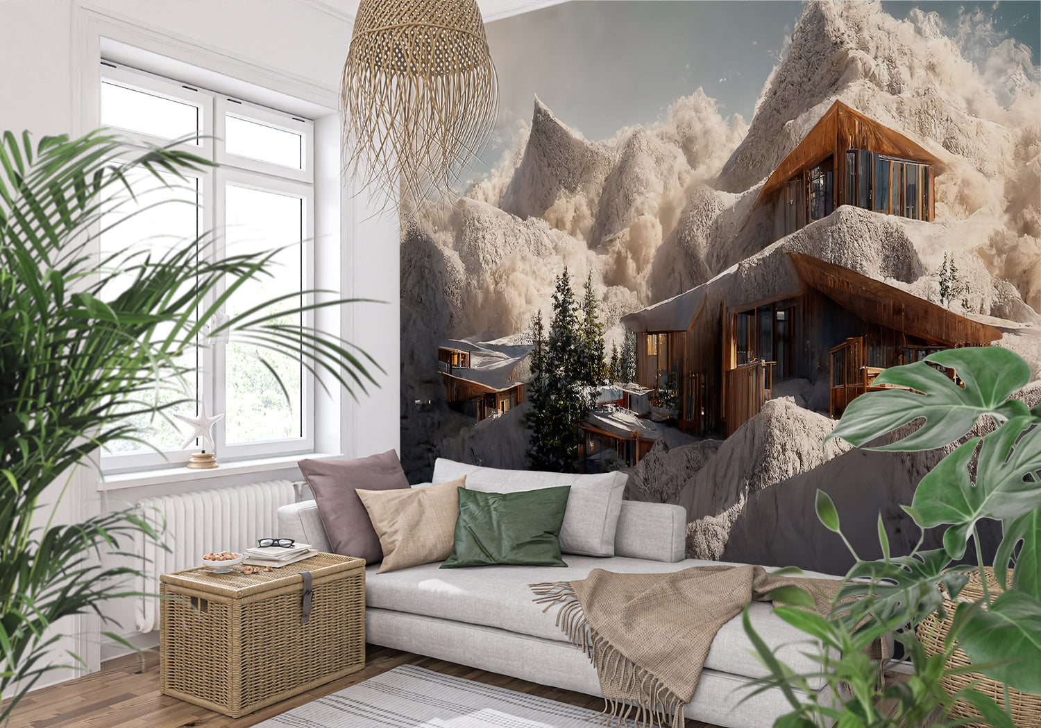 Papier Peint Chalet Montagne