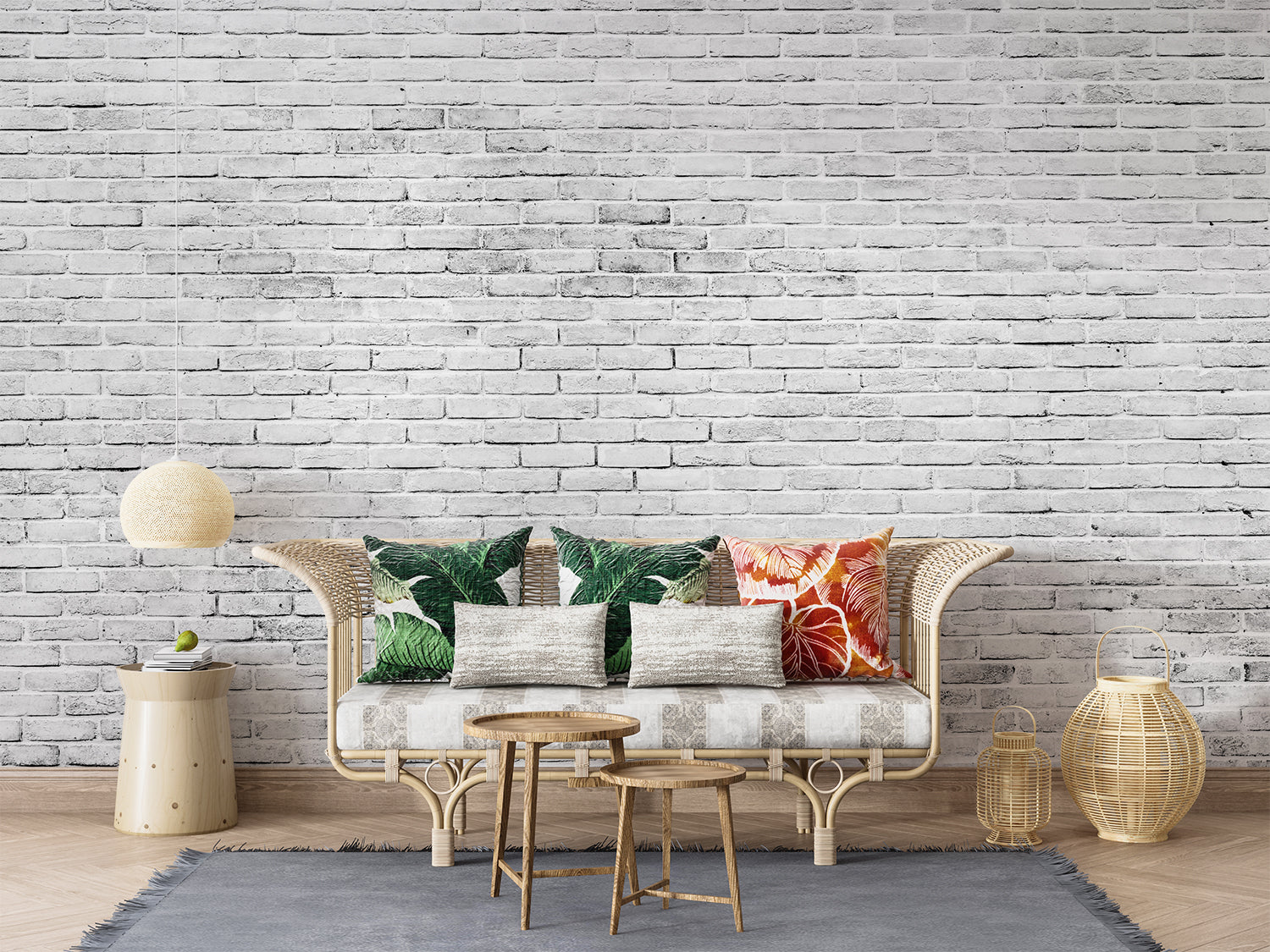 Papier Peint Effet Brique Blanche