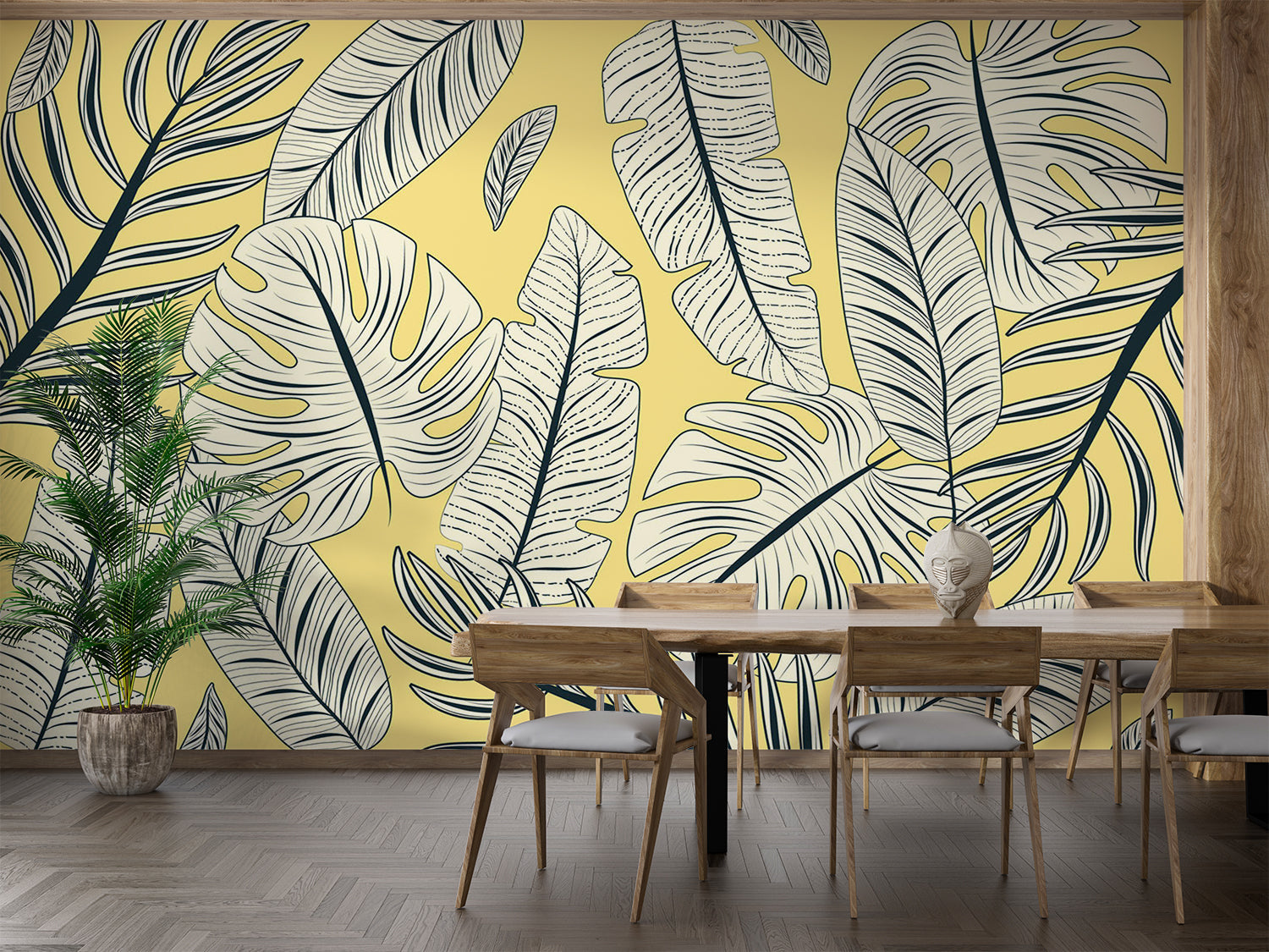 Papier Peint Feuillage Jaune