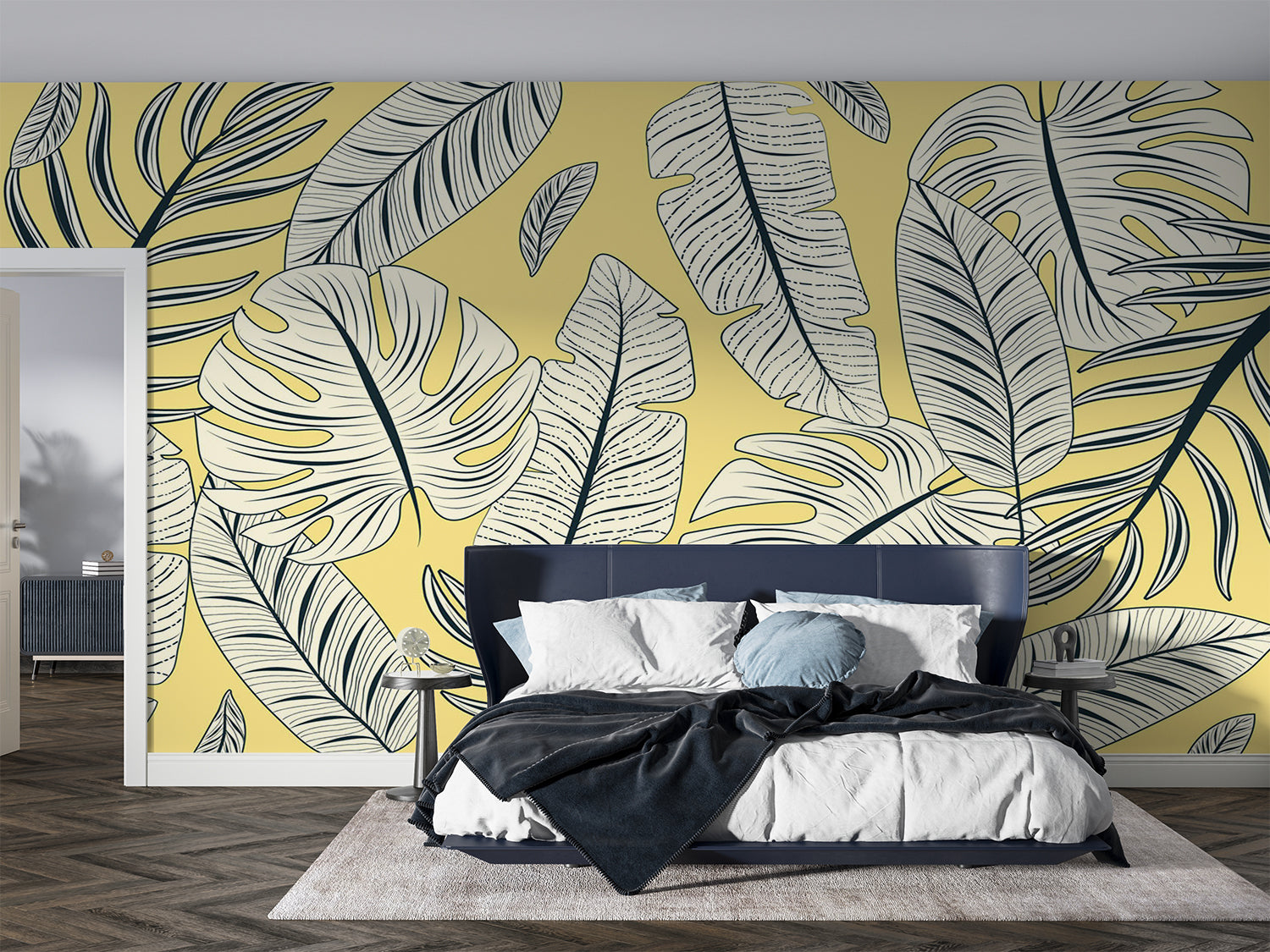 Papier Peint Feuillage Jaune