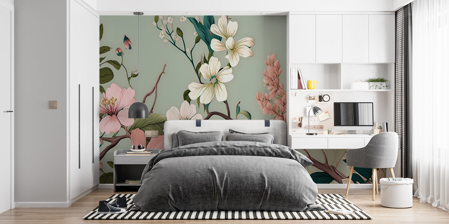 Papier Peint Fleur Japonaise