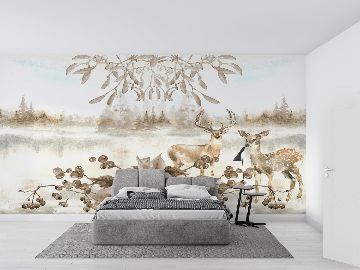 Papier Peint Foret Biche