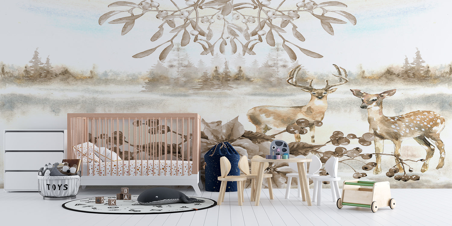 Papier Peint Foret Biche