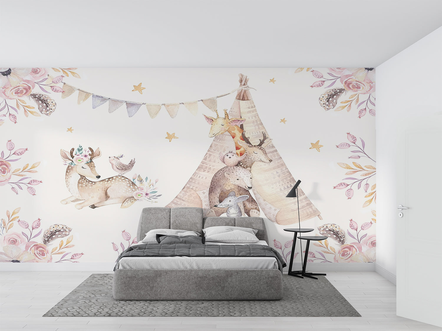 Papier Peint Foret Cerf