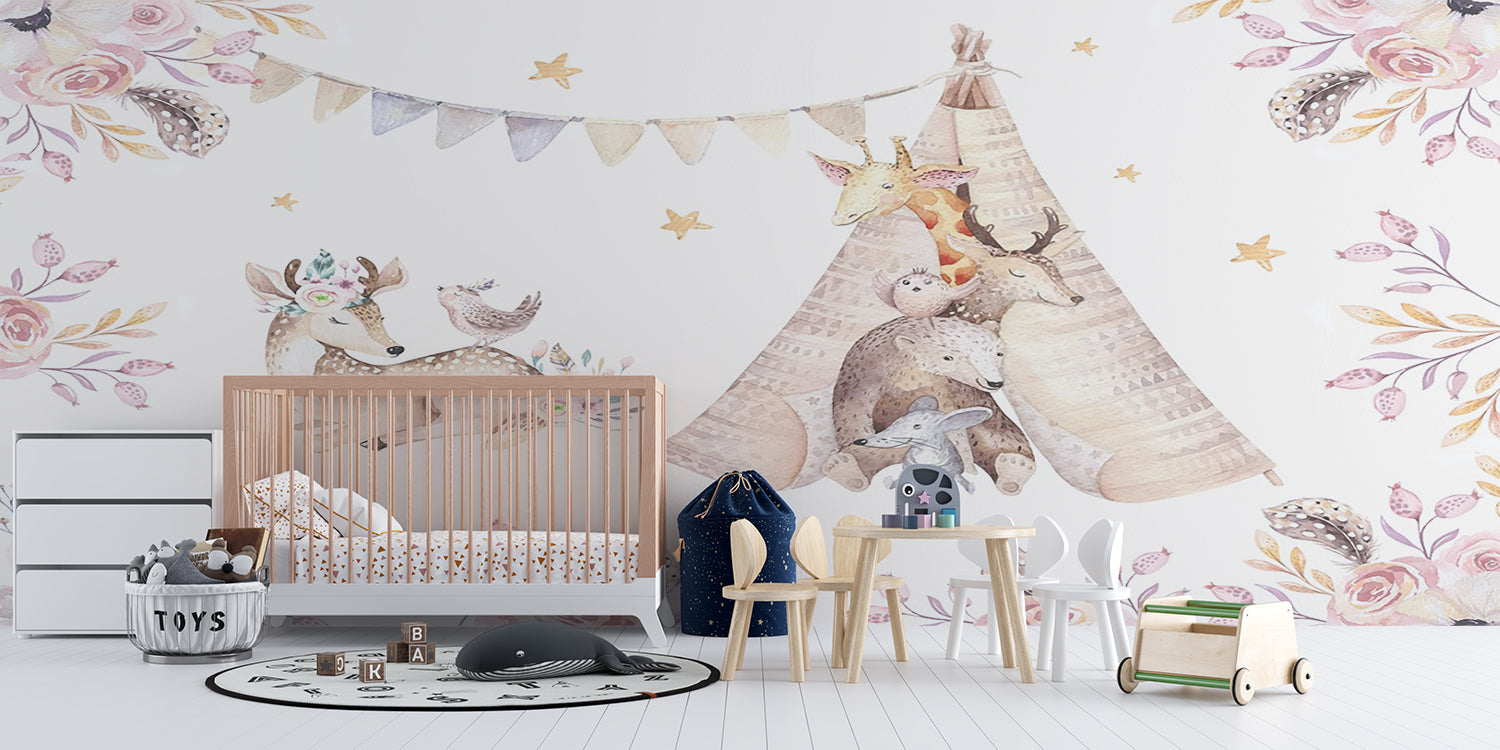 Papier Peint Foret Cerf