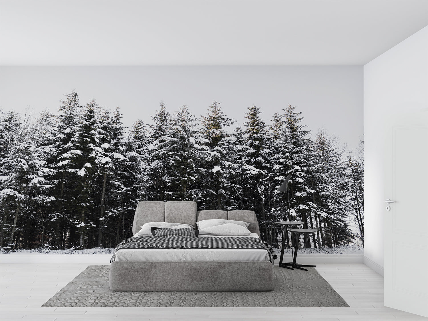 Papier Peint Foret Enneigée