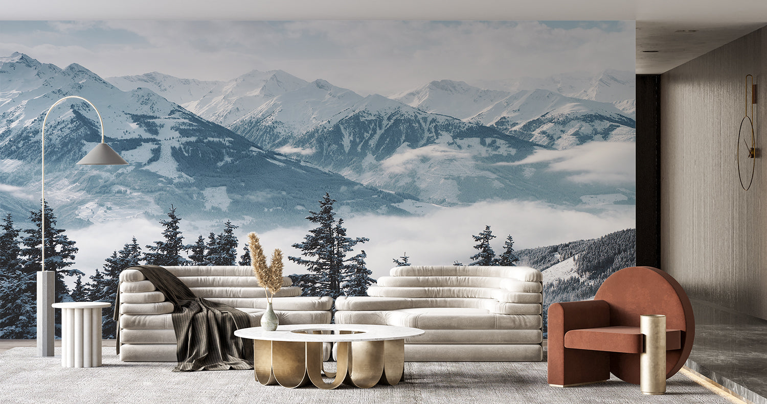 Papier Peint Foret Neige