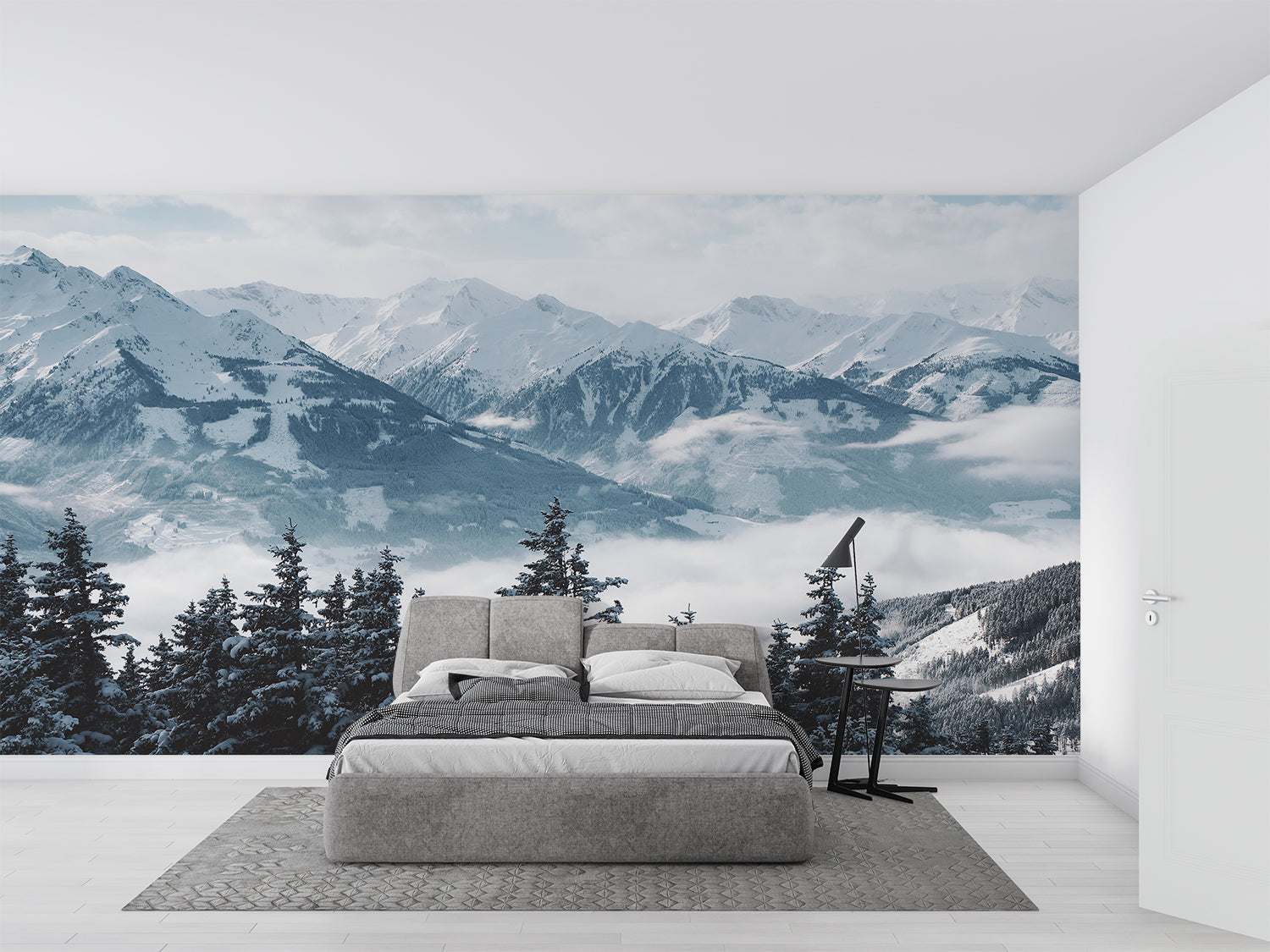 Papier Peint Foret Neige