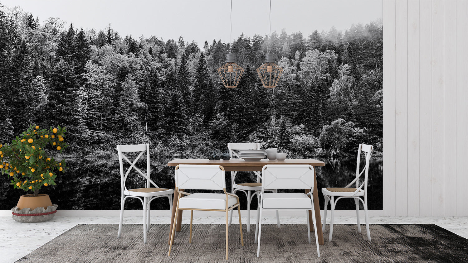 Papier Peint Foret Noir