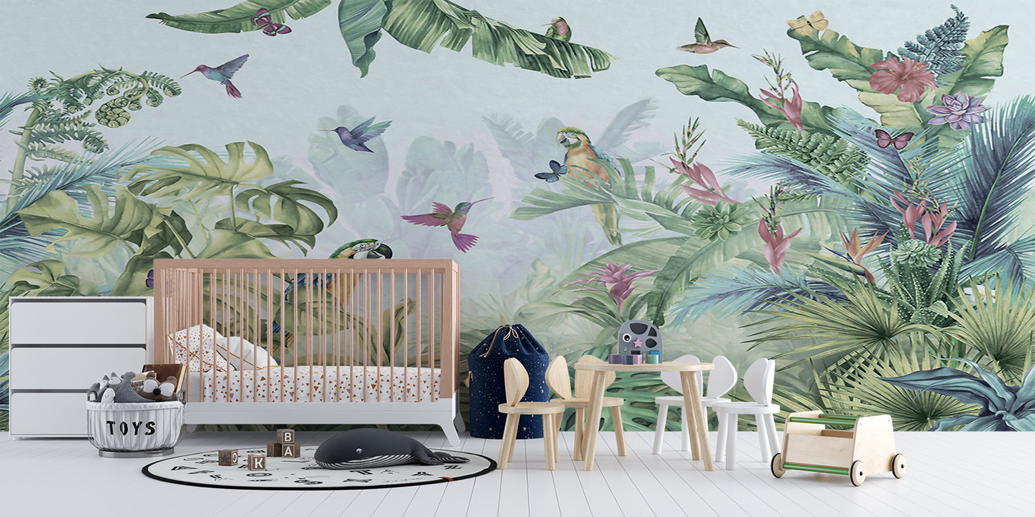 Papier Peint Foret Oiseaux