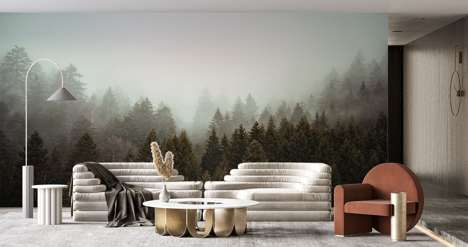 Papier Peint Foret Sapin