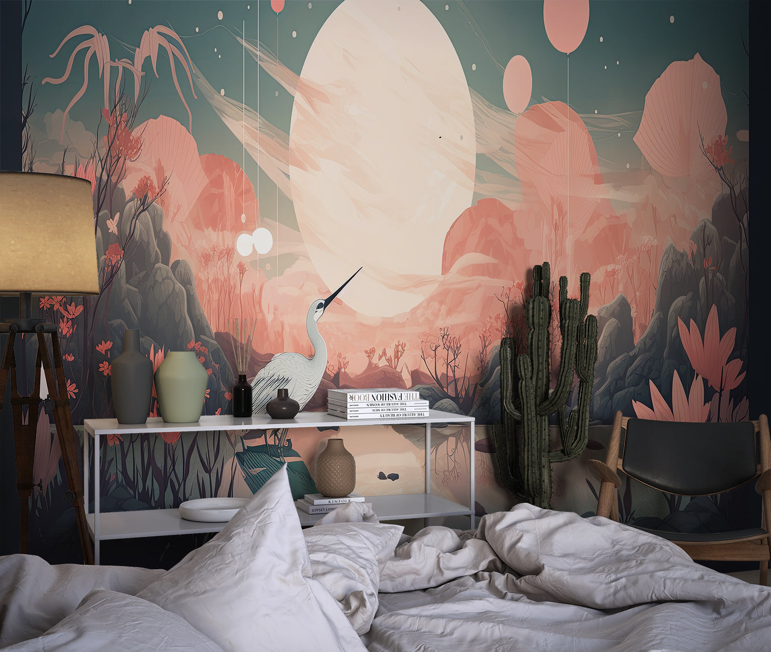 Papier Peint Grues Japonaises