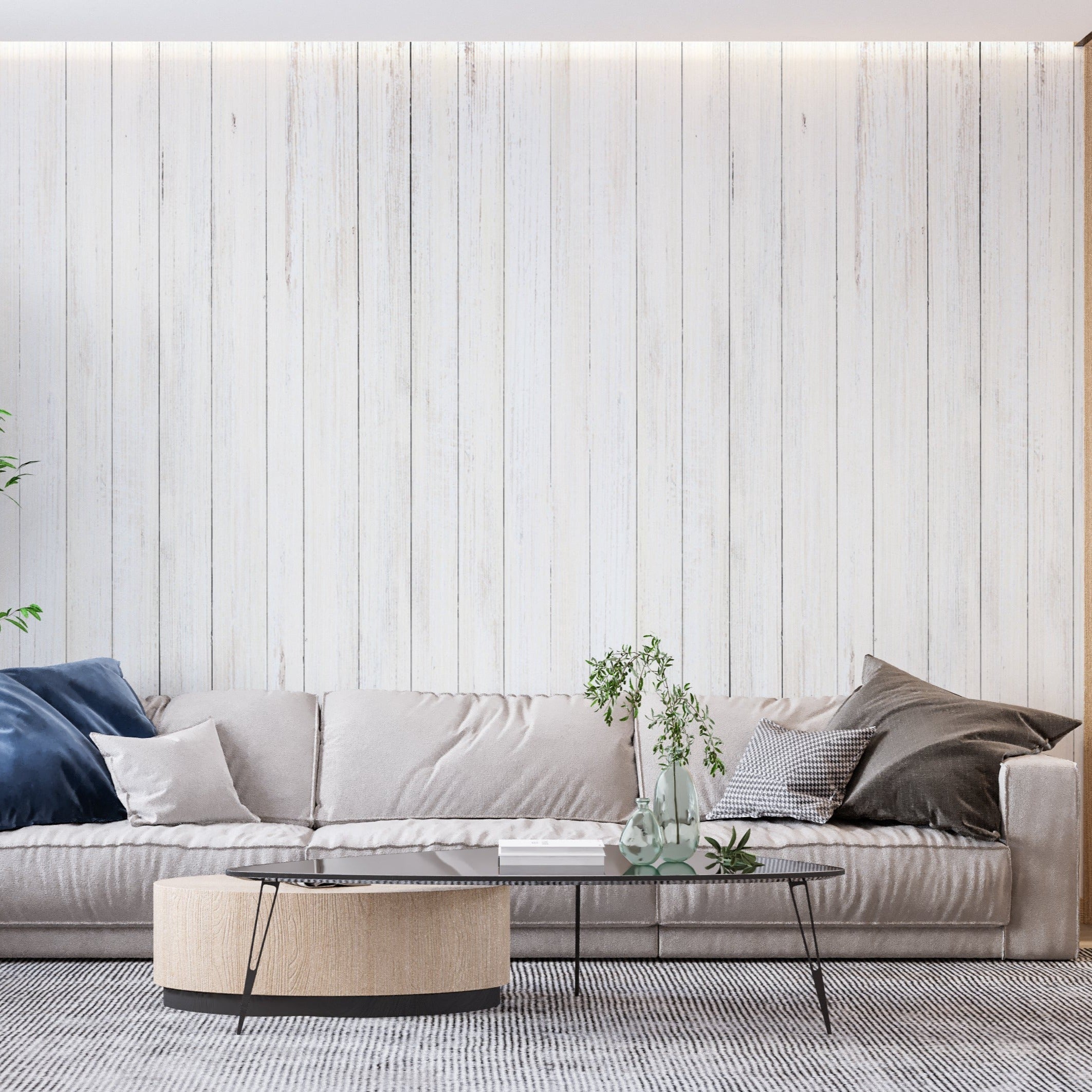 Papier Peint Imitation Bois Blanc