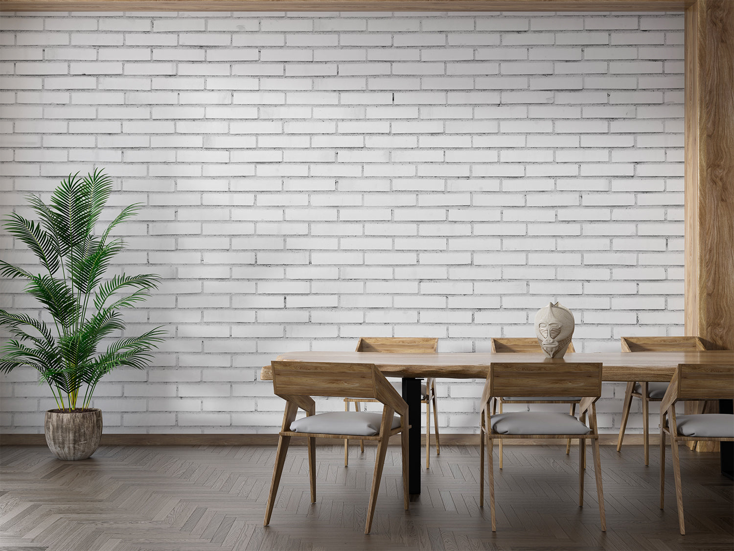 Papier Peint Imitation Briques Blanches