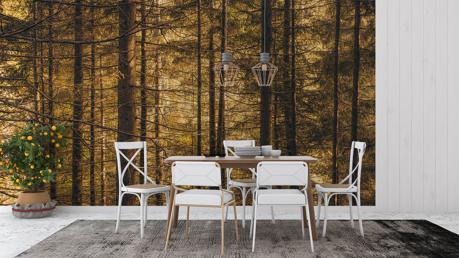 Papier Peint Imitation Foret