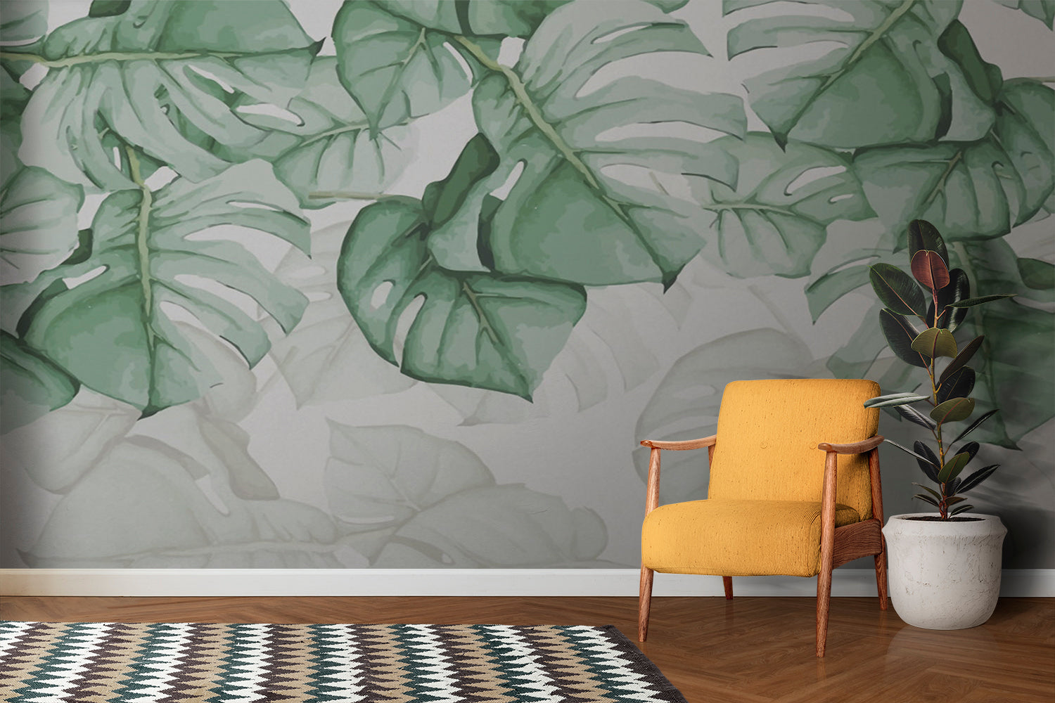 Papier Peint Intisse Feuillage Vert