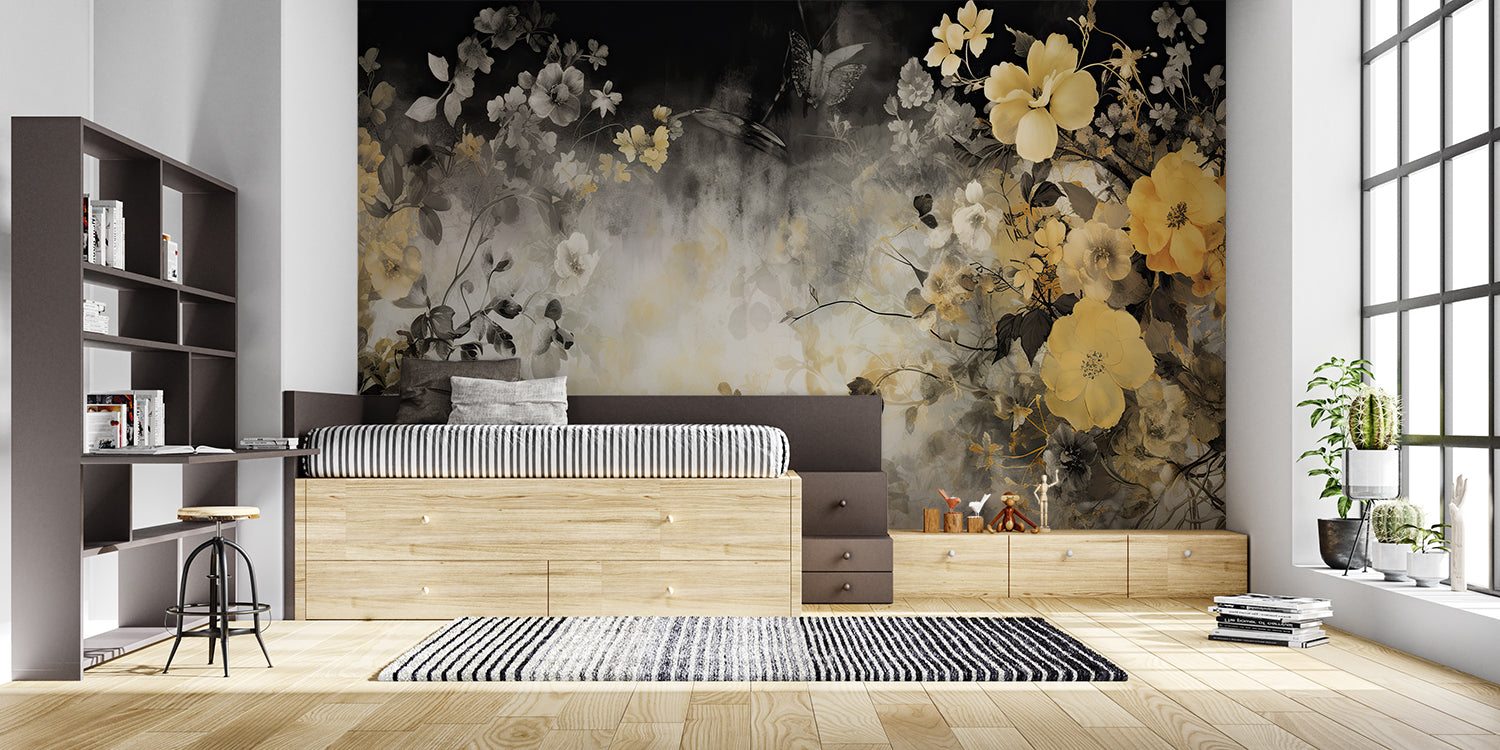 Papier Peint Japonais Dore