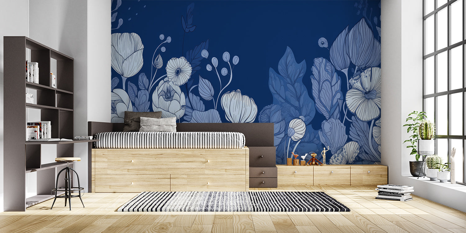 Papier Peint Japonais Fleurs