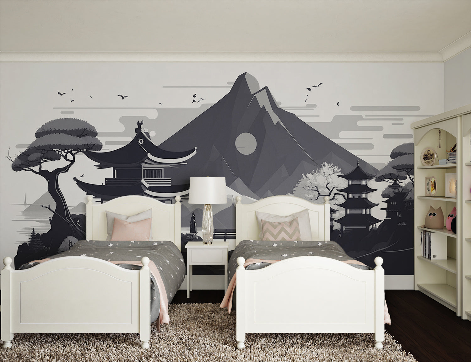 Papier Peint Japonais Noir Et Blanc