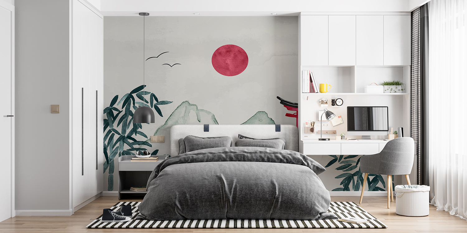 Papier Peint Japonais Vert