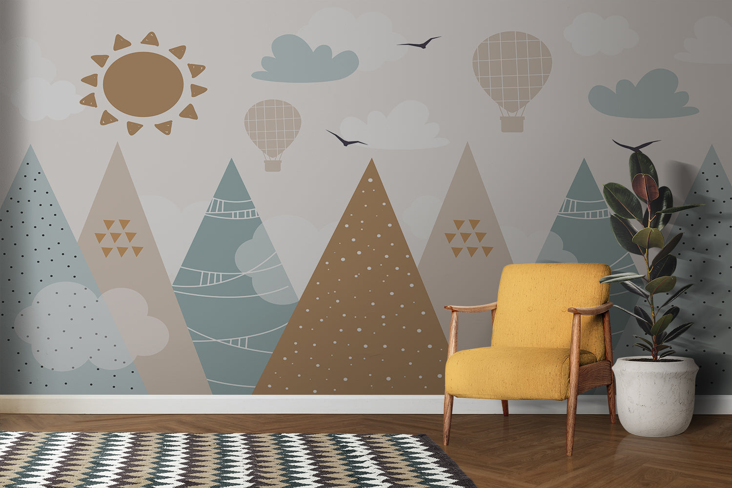 Papier Peint Montagne Chambre Bebe