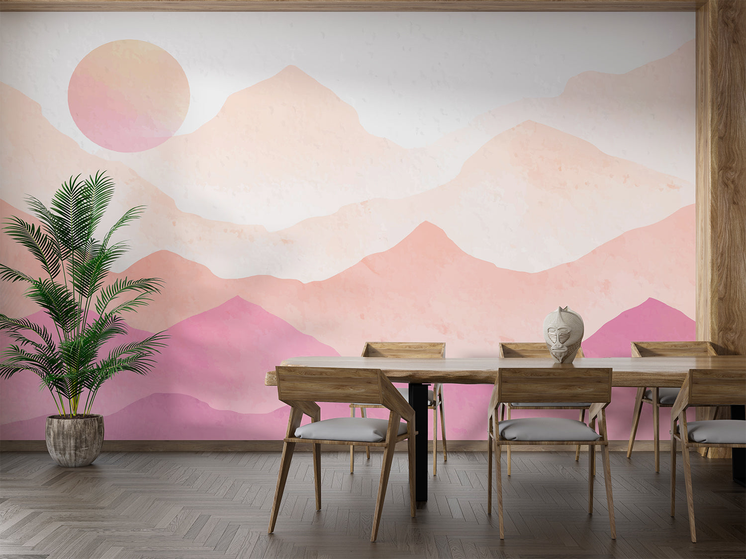 Papier Peint Montagne Rose