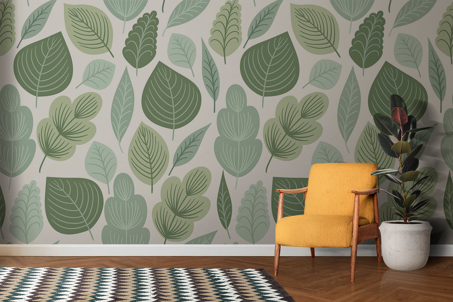 Papier Peint Motif Feuillage