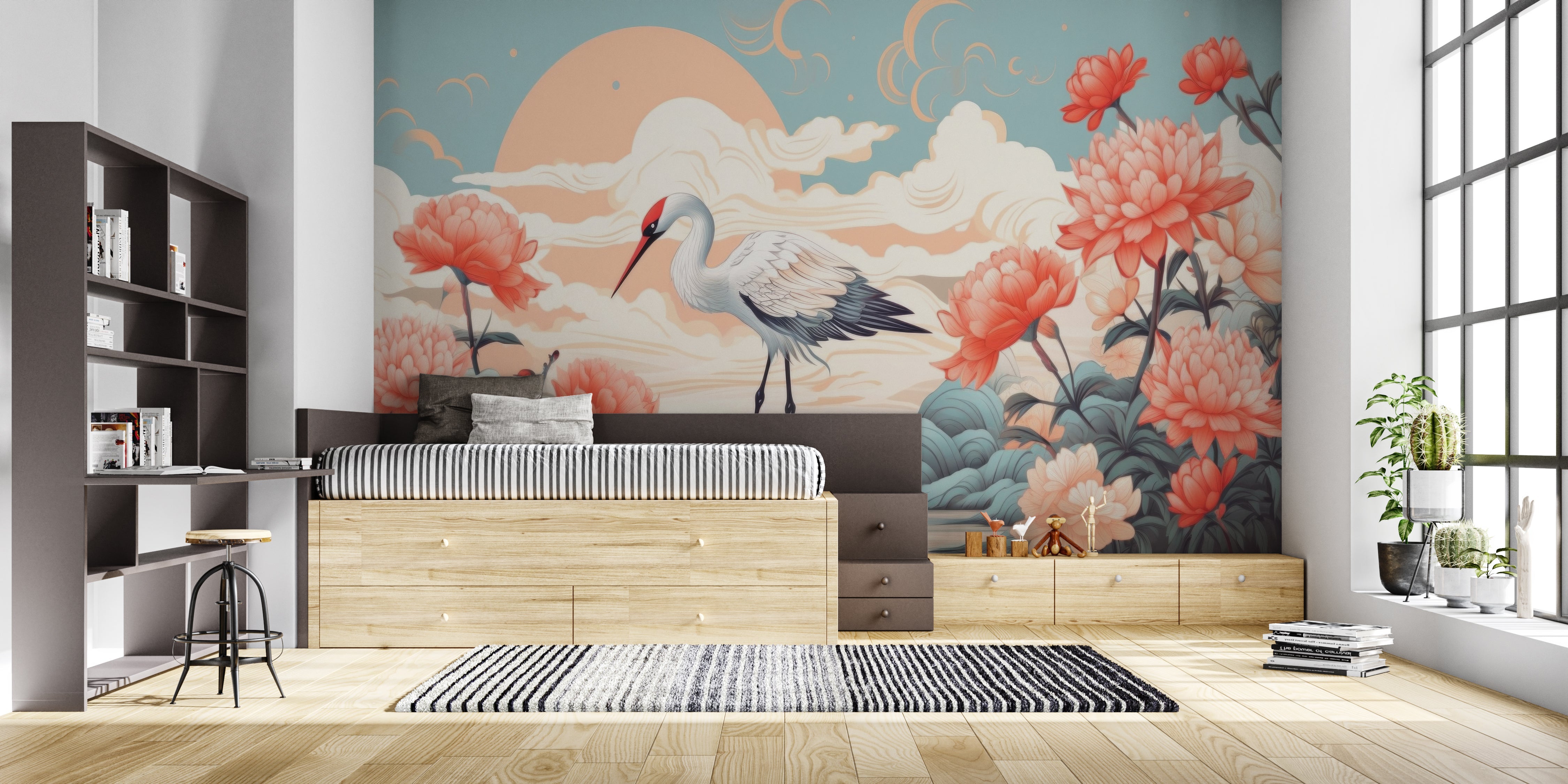 Papier Peint Oiseaux Japonais