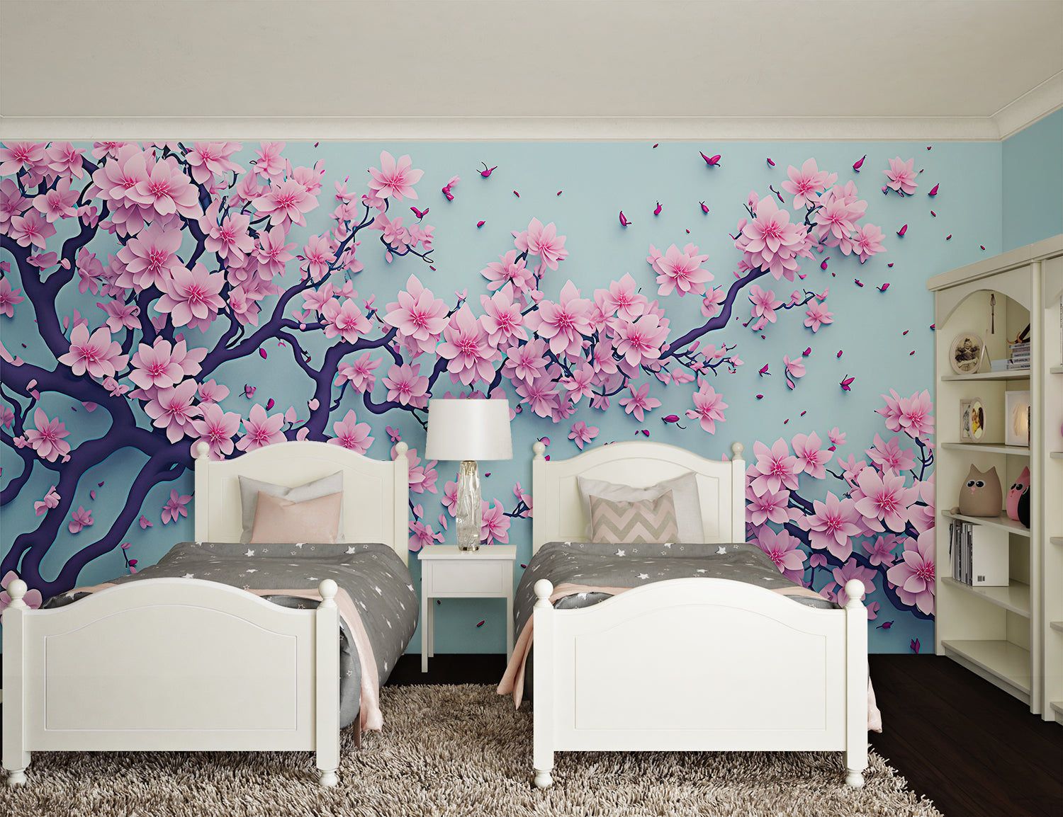 Papier Peint Panoramique Fleurs De Cerisier