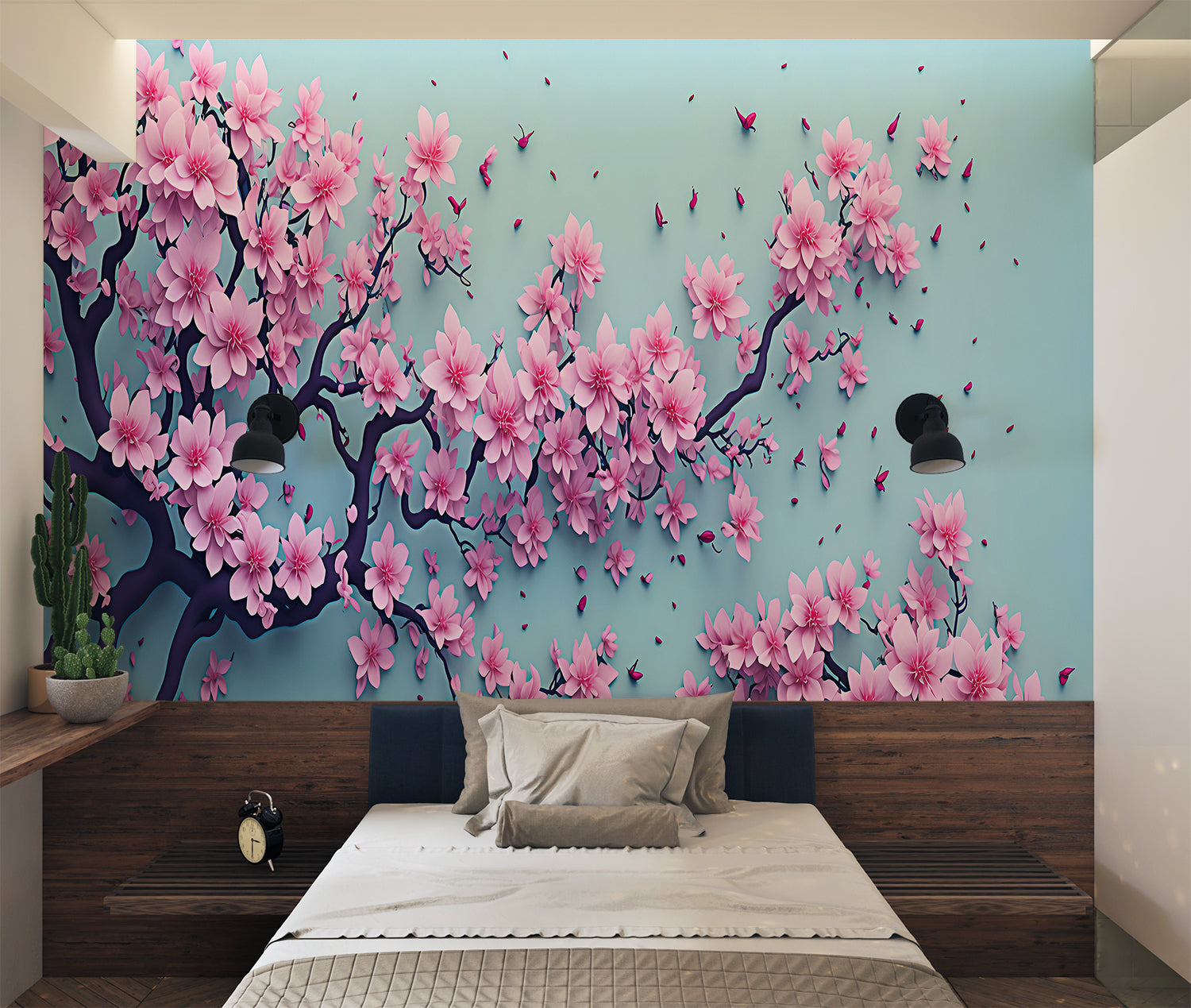 Papier Peint Panoramique Fleurs De Cerisier